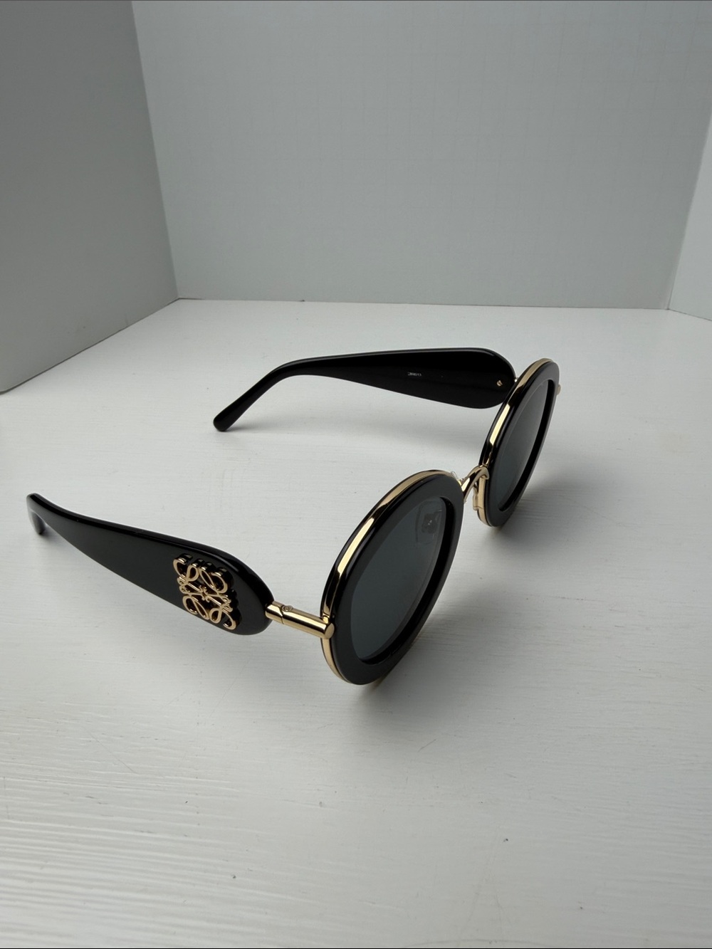Loewe Black and Gold Round Sunglasses - Picture 1 of 8